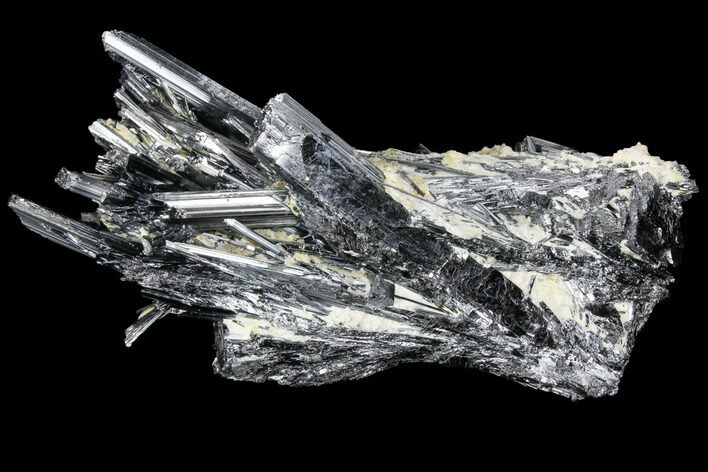 Metallic Stibnite Crystal Cluster - China #97817